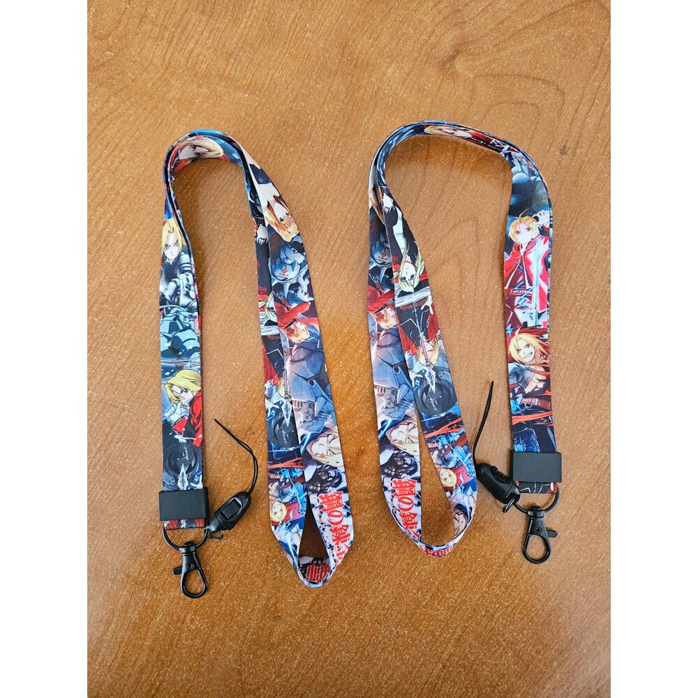 (X2) Best Classic Anime Full Metal Alchemist Brotherhood Lanyard & Metal Clip A